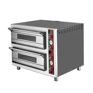 Two-Level Electric Pizza Oven SİLVER İNOX with 4 Thermostats
