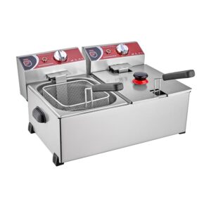 Extremely powerful double fryer SİLVER İNOX 5+5 liters