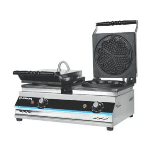 Профессиональная двойная вафельница GÖRKEM с чугунными пластинами