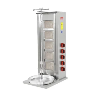 Shawarma machine GÖRKEM-5 – 5-burner model with natural gas and stainless steel body