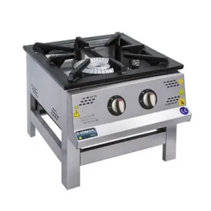 Heavy-duty professional gas stove GÖRKEM with dual burner