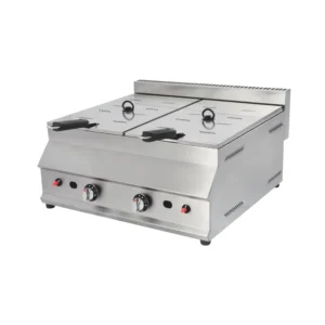 High capacity double gas fryer GÖRKEM 8+8 liters