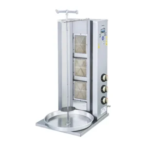Shawarma machine GÖRKEM – 3-burner model on LPG gas and with stainless steel body