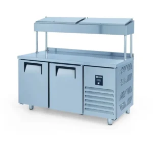 Pizza table refrigerator ICEINOX PTS-H 275 CR – 2 doors, stainless steel and with ventilation system