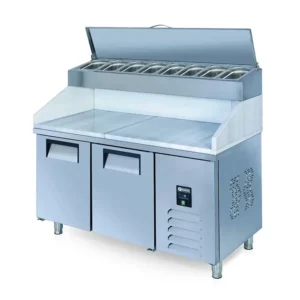 ICEINOX PTS HM 330 CR – 2-door pizza refrigerator with granite top and R-134 freon