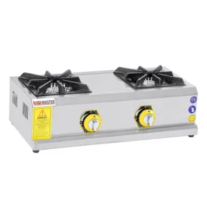 Professional Countertop Gas Stove AKGAZ 2 Burners with Cast Iron Surface
