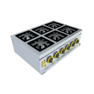 AKGAZ 6-Burner Professional Countertop Gas Stove