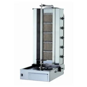 Shawarma machine AKGAZ – with bottom motor, 5 burners and stainless steel body