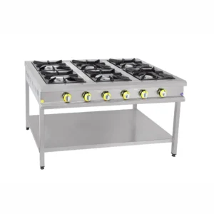 Extra-large 6-burner gas stove AKGAZ made of 304 steel
