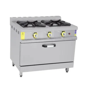 Professional 2-burner gas stove AKGAZ with integrated oven