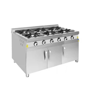 1.5-meter 6-burner AKGAZ gas range with enclosed cabinet