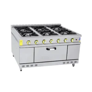 AKGAZ 6-Burner Professional Gas Stove with Integrated Oven
