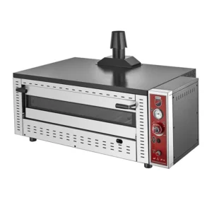 SILVERINOX Gas Pizza Oven with Stone Base - 6 Pizza Capacity