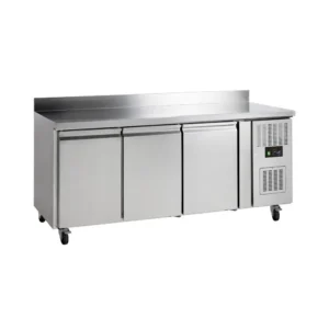 Freezer table-refrigerator TC0.4L2F – 3-door model with stainless steel, blowing system and 440 liter capacity