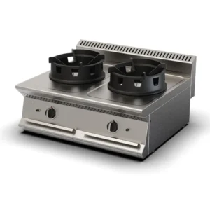 პროფესიონალური 2-კომფორიანი ვოკის გაზქურა CSA