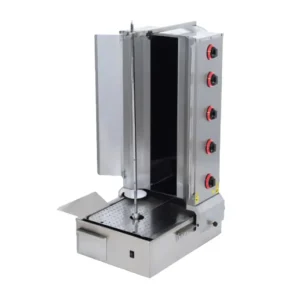 Electric shawarma machine CSA – with bottom motor, 5 burners and stainless steel body