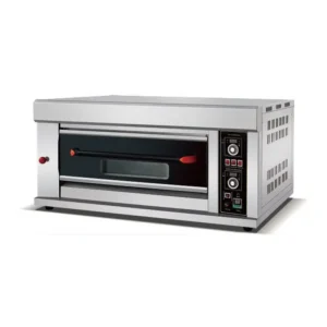 ერთსართულიანი ელექტრო საცხობი ღუმელი 2 ლანგარზე მეტალის ძირით