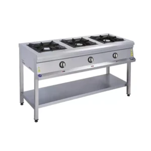 3-Burner Floor-Standing Gas Stove AKGAZ 304 Steel