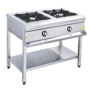 Floor-standing 2-burner gas stove AKGAZ 304 steel