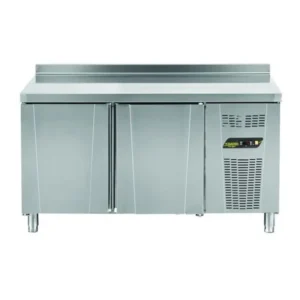 Freezer table-refrigerator 1500x700 – 2-door model with stainless steel, blowing system and 345 liter capacity