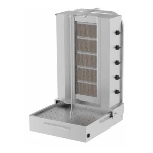 Аппарат для шаурмы KALITEGAZ KLG 252 – с 5 горелками, нижним двигателем и корпусом из нержавеющей стали, на сжиженном газе