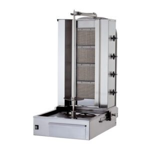 Аппарат для шаурмы KALITEGAZ KLG 151 – с нижним двигателем, 4 горелками и корпусом из нержавеющей стали, на сжиженном газе (LPG)