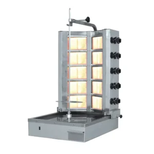 Shawarma machine CSA – 5+5 burners, bottom motor and stainless steel body, natural gas