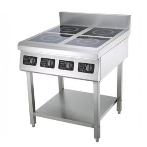 Напольная 4-зонная индукционная плита с полкой
