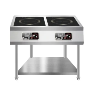 Напольная 2-зонная индукционная плита с полкой