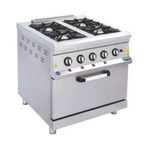 Compact 4-burner gas stove AKGAZ with integrated oven