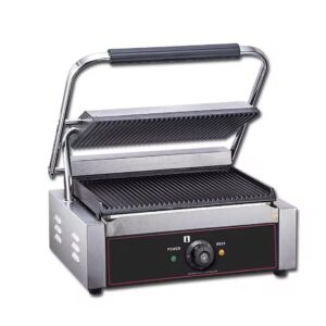 Профессиональный тостер-гриль HEG-811E с полосатой поверхностью, мощность 2,2 кВт.