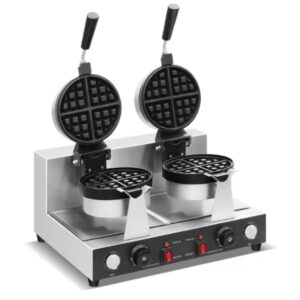 Роторная двухкамерная вафельница HX-2205-2 мощностью 3,2 кВт, нержавеющая сталь.